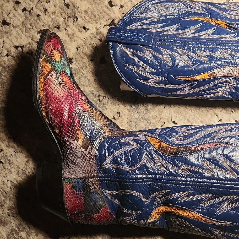 Vntg Dan Post Python Boots Sz.6 - image 2